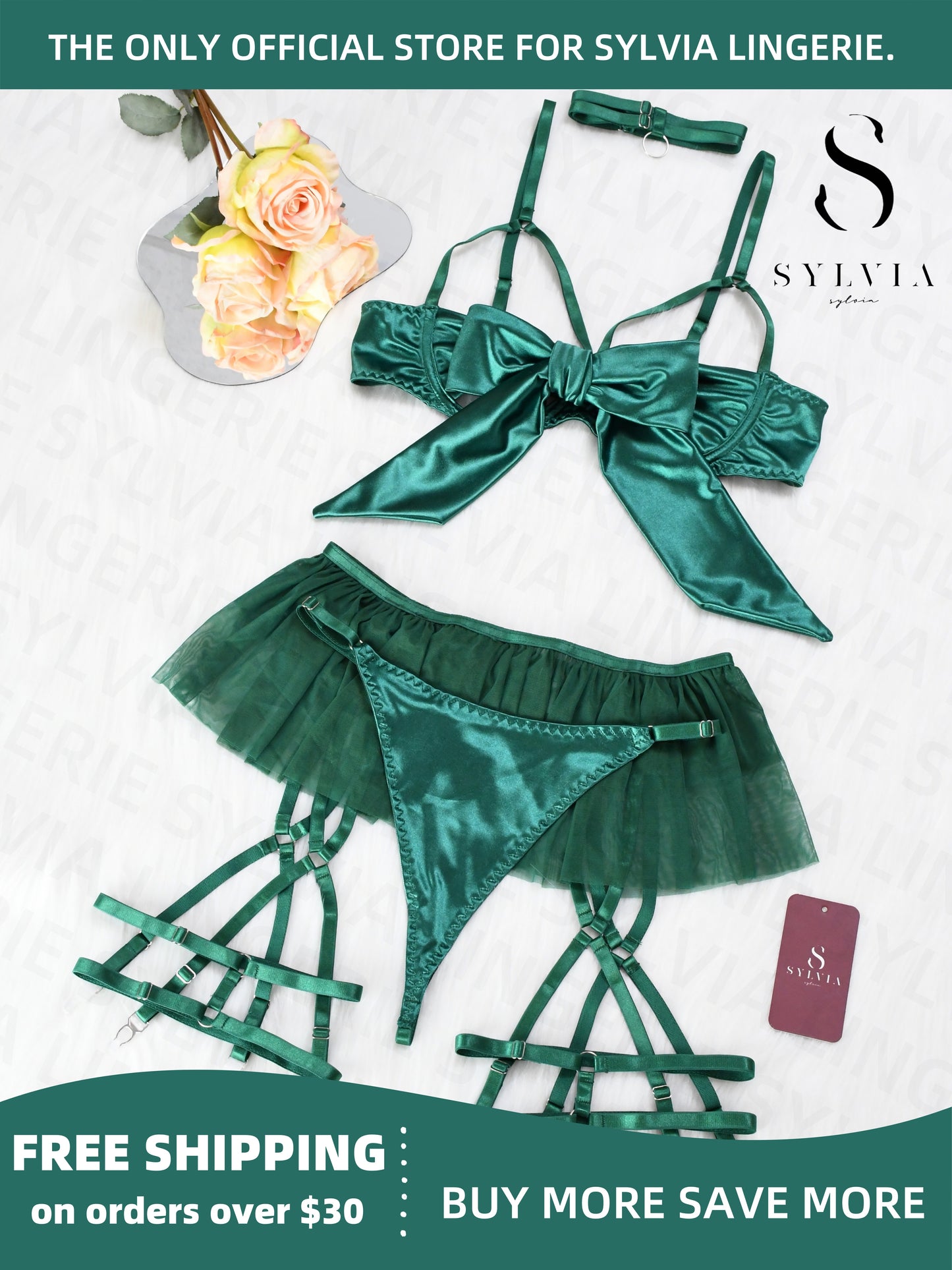 Sexy lingerie for women Silk Bow